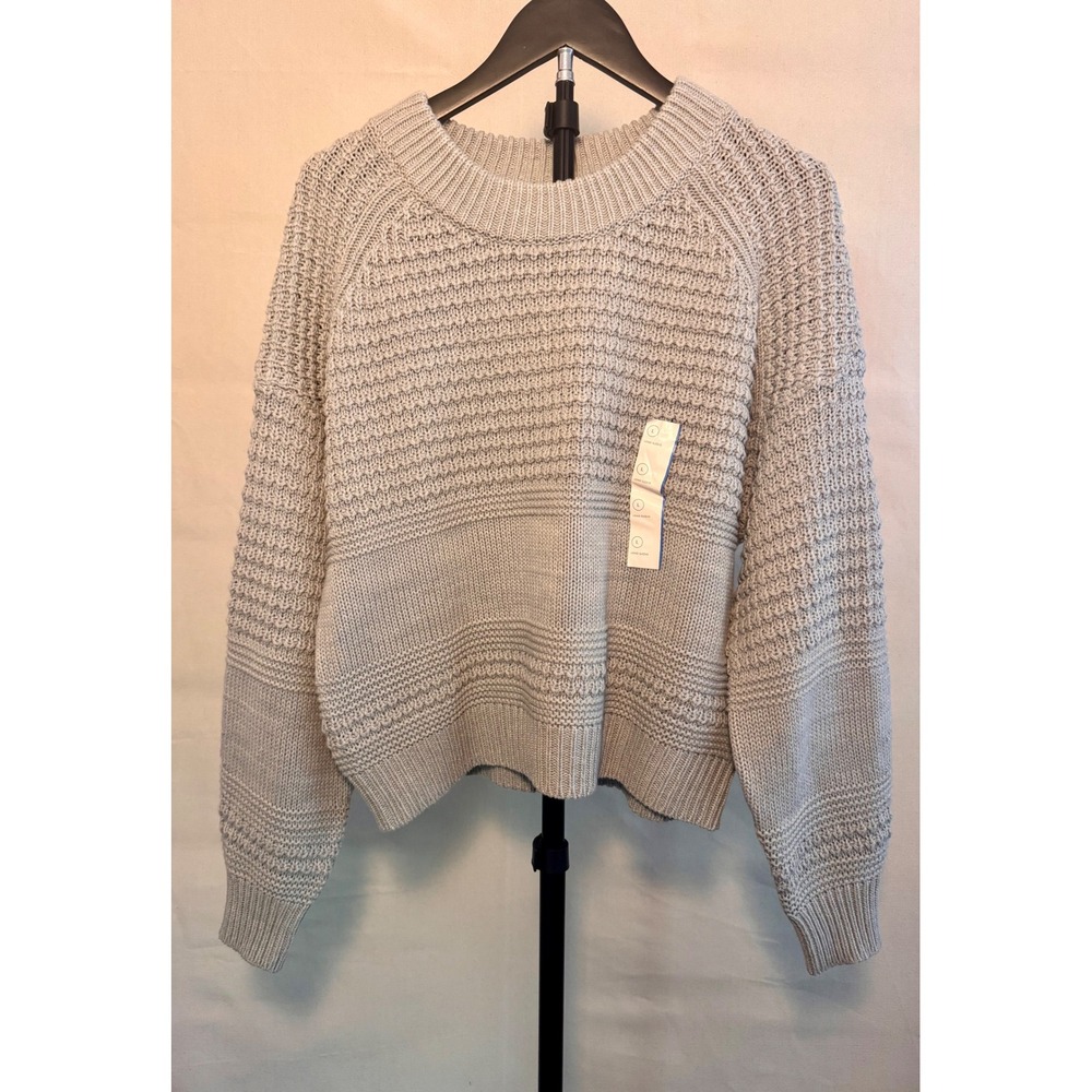 Universal Thread Gray Textured Knit Sweater Size L NWT MSRP $25